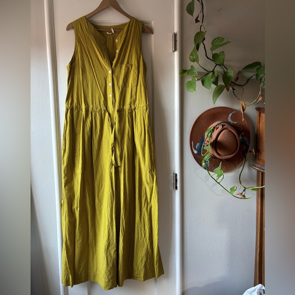 Toast Yellow Grid Jumpsuit